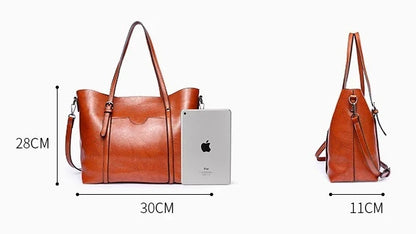 Stylish Vegan Leather Handbag with Roomy Interior