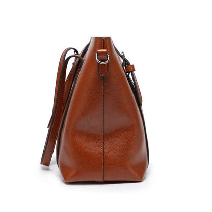 Stylish Vegan Leather Handbag with Roomy Interior