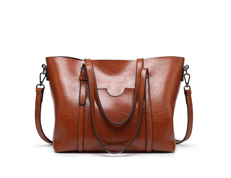Stylish Vegan Leather Handbag with Roomy Interior