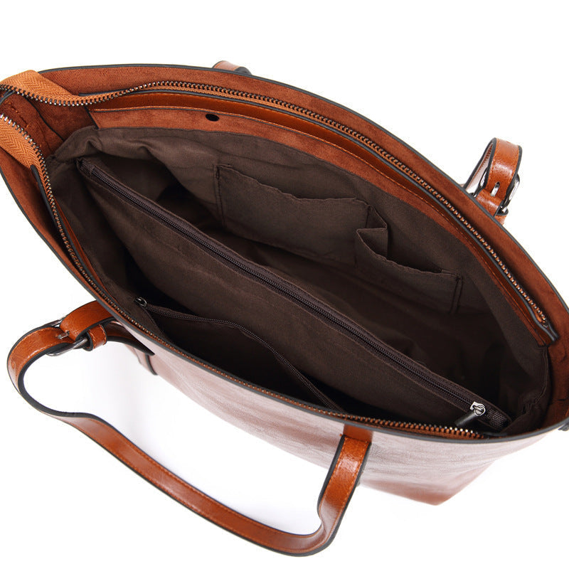 Stylish Vegan Leather Handbag with Roomy Interior