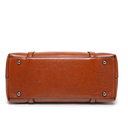 Stylish Vegan Leather Handbag with Roomy Interior