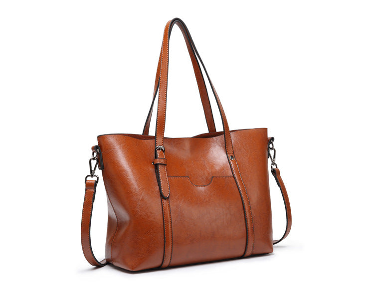 Stylish Vegan Leather Handbag with Roomy Interior