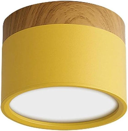 Surface Mounted LED Downlight 12W Wood Grain Three Color Ceiling Light