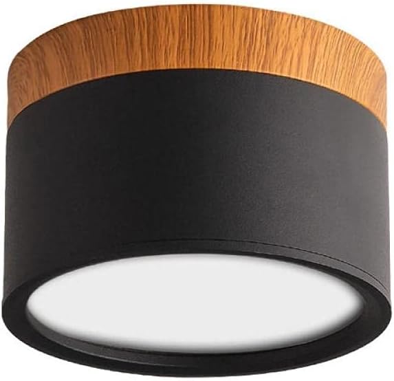 Surface Mounted LED Downlight 12W Wood Grain Three Color Ceiling Light
