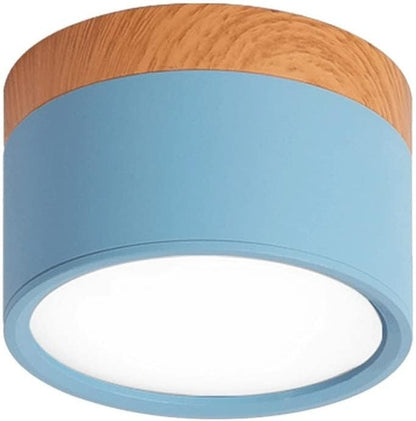 Surface Mounted LED Downlight 12W Wood Grain Three Color Ceiling Light