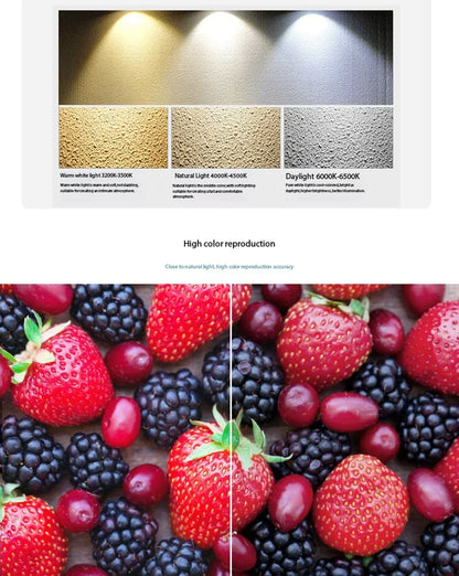 Surface Mounted LED Downlight 12W Wood Grain Three Color Ceiling Light