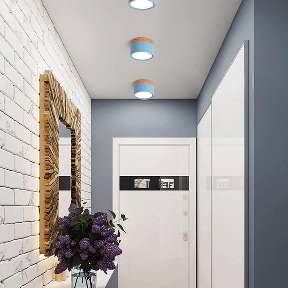 Surface Mounted LED Downlight 12W Wood Grain Three Color Ceiling Light