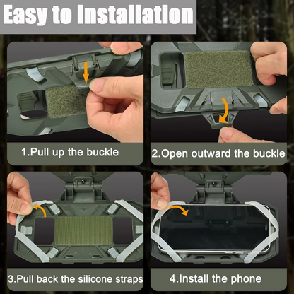 Tactical MOLLE Phone Holder with Fold-Out Navigation Panel