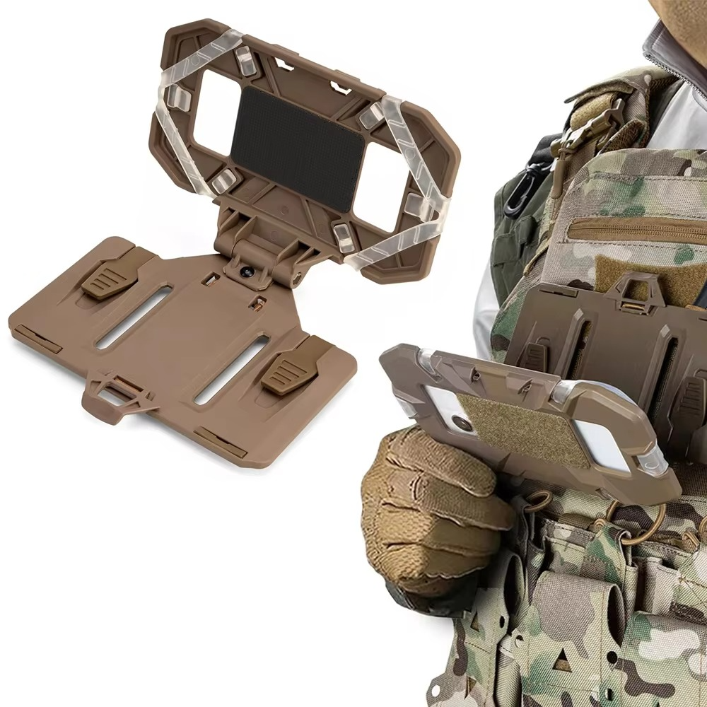 Tactical MOLLE Phone Holder with Fold-Out Navigation Panel