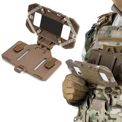 Tactical MOLLE Phone Holder with Fold-Out Navigation Panel