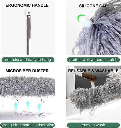 Telescopic Microfiber Dust Duster Extendable Cleaning Brush
