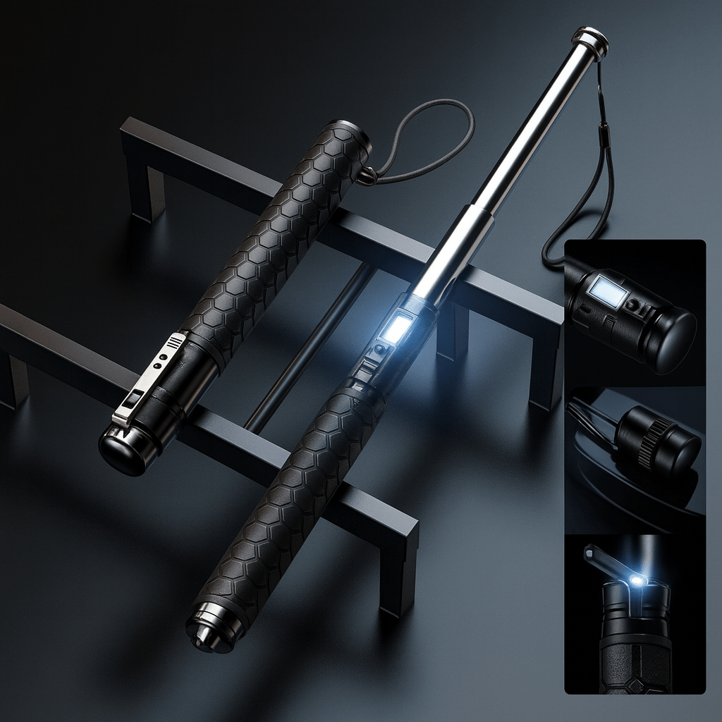 Telescopic Walking Stick with Quick Deploy Stability Support