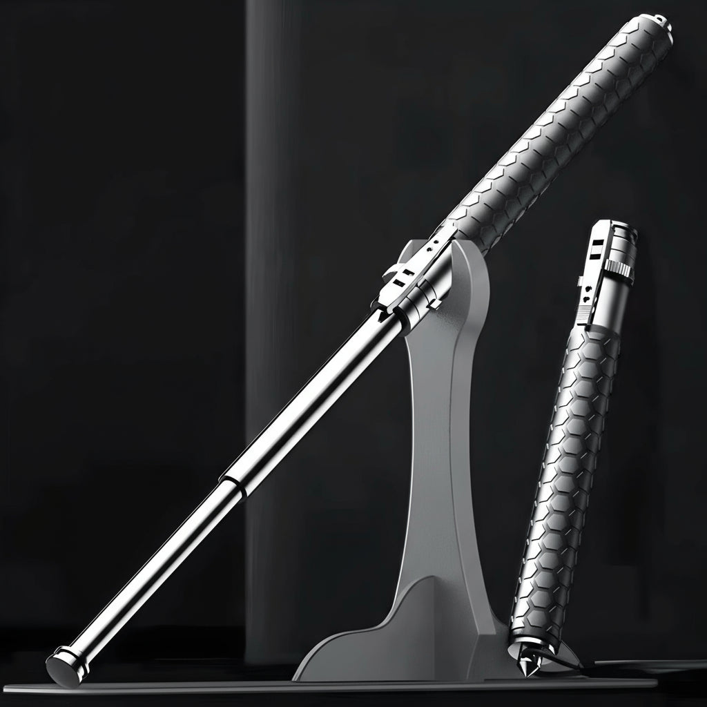 Telescopic Walking Stick with Quick Deploy Stability Support