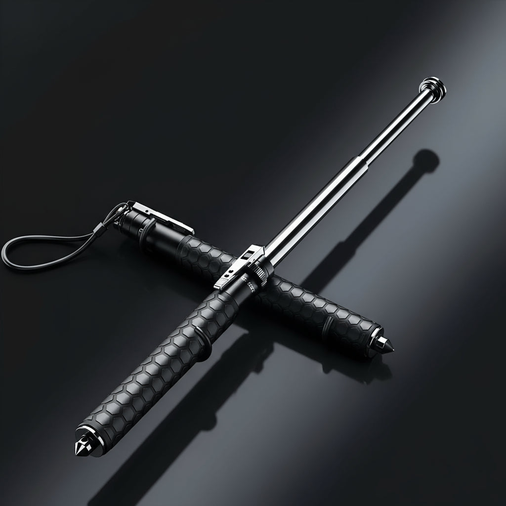 Telescopic Walking Stick with Quick Deploy Stability Support