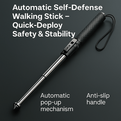 Telescopic Walking Stick with Quick Deploy Stability Support