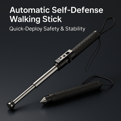 Telescopic Walking Stick with Quick Deploy Stability Support