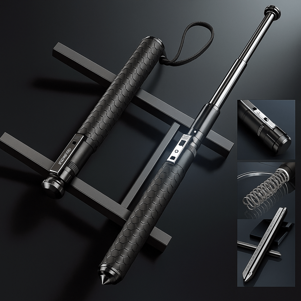 Telescopic Walking Stick with Quick Deploy Stability Support