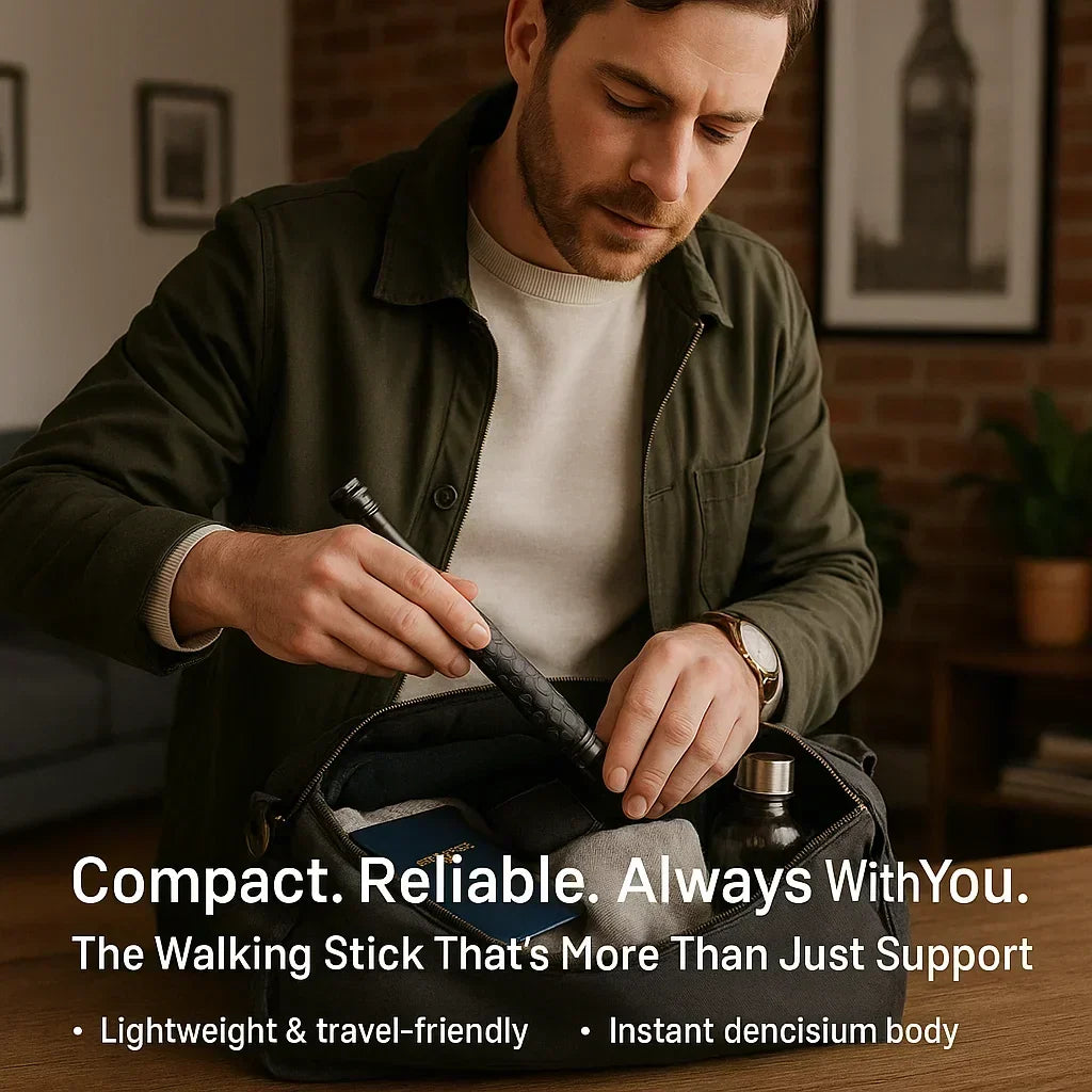Telescopic Walking Stick with Quick Extension Mechanism