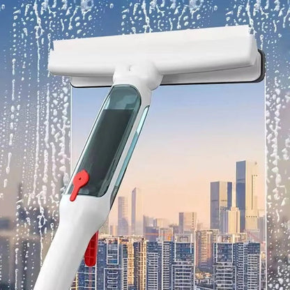 Telescopic Window Cleaner with Spray Bottle and Squeegee