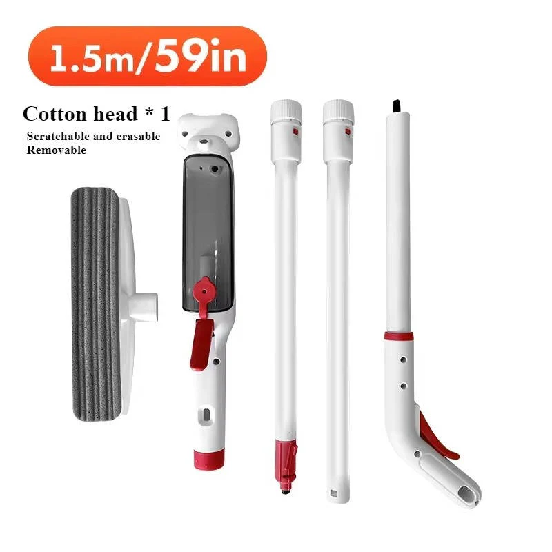 Telescopic Window Cleaner with Spray Bottle and Squeegee