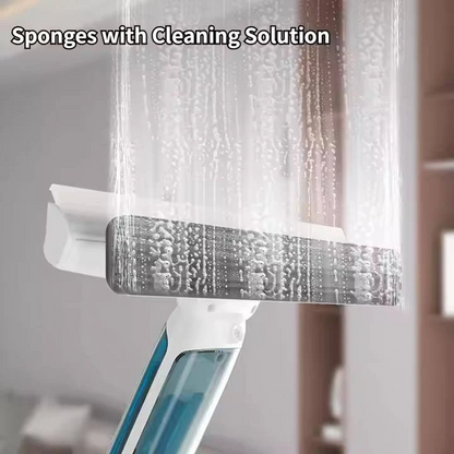 Telescopic Window Cleaner with Spray Bottle and Squeegee