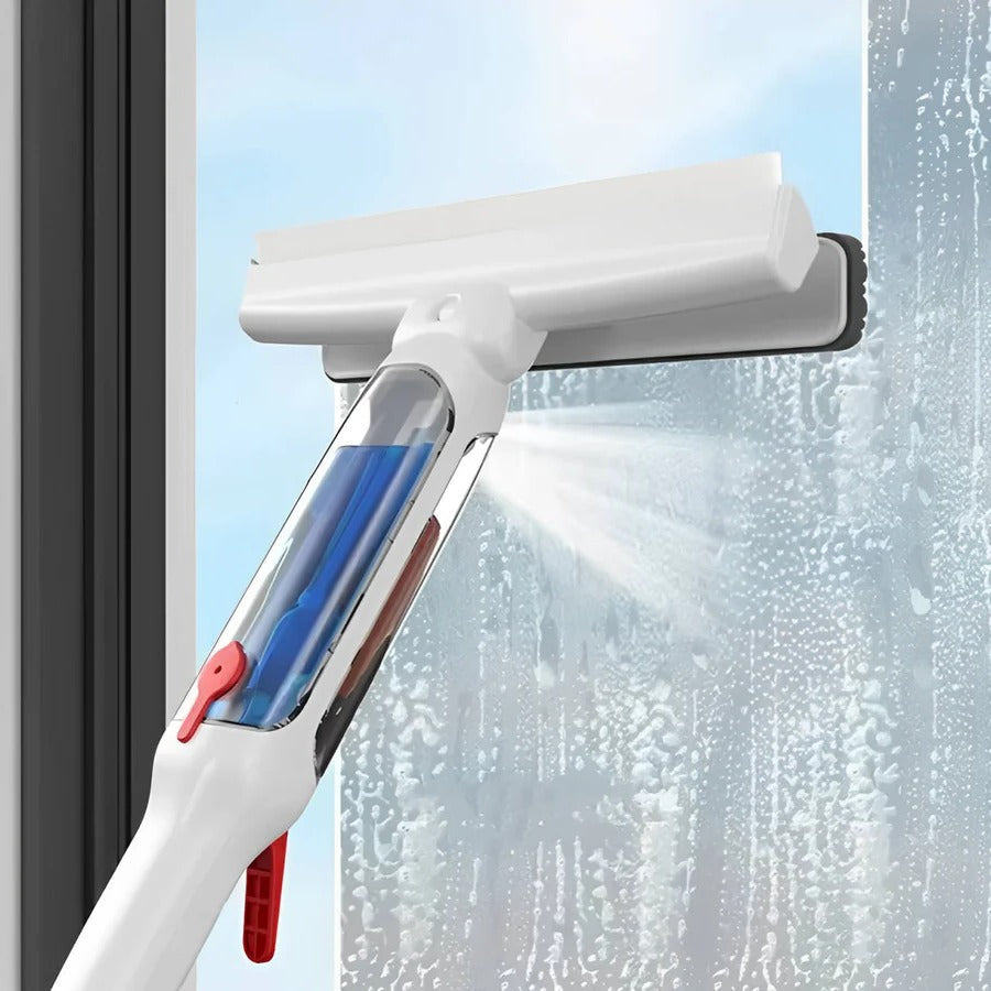 Telescopic Window Cleaner with Spray Bottle and Squeegee
