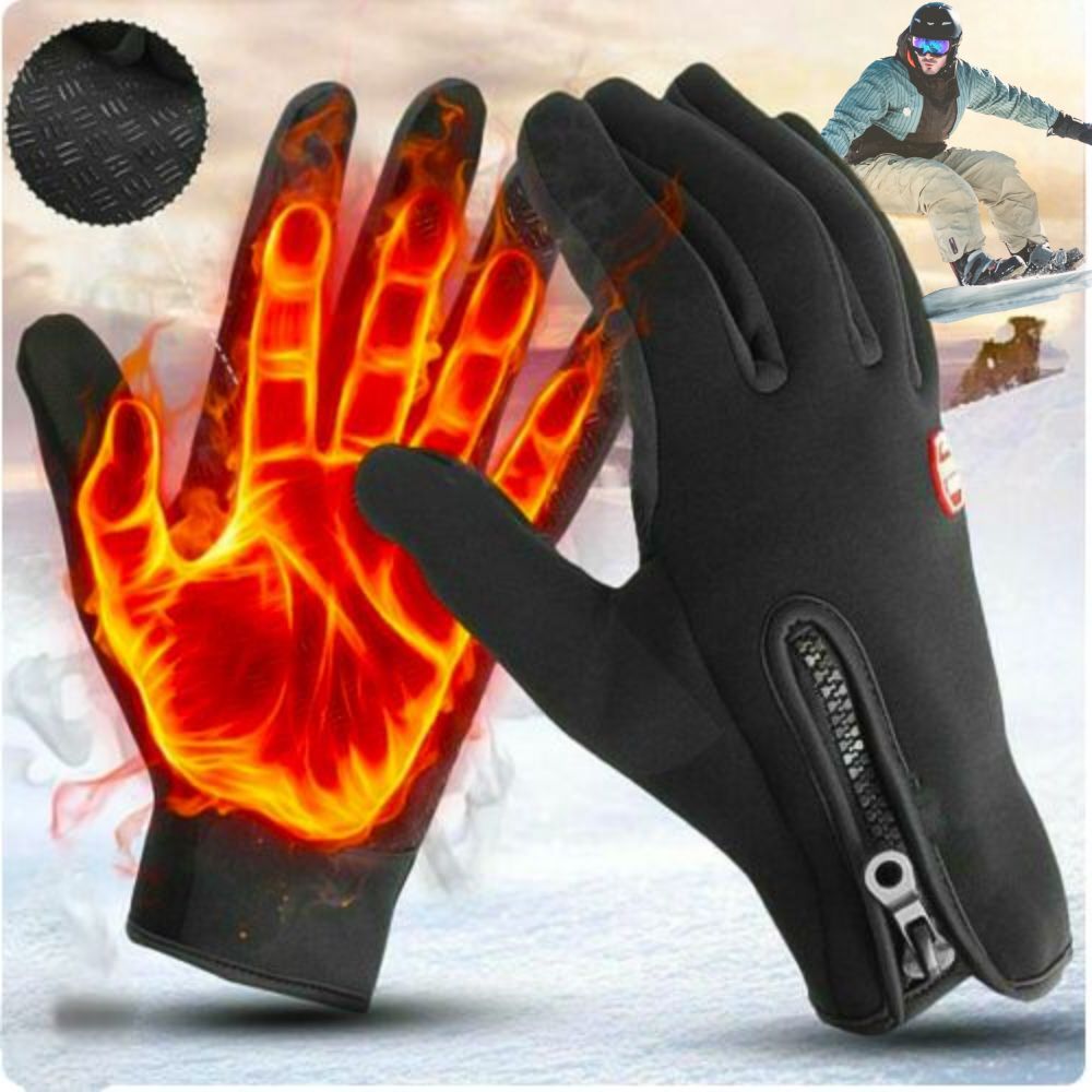 Thermal Fleece Lined Winter Gloves for Cycling Skiing and Outdoor Use