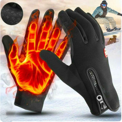Thermal Fleece Lined Winter Gloves for Cycling Skiing and Outdoor Use