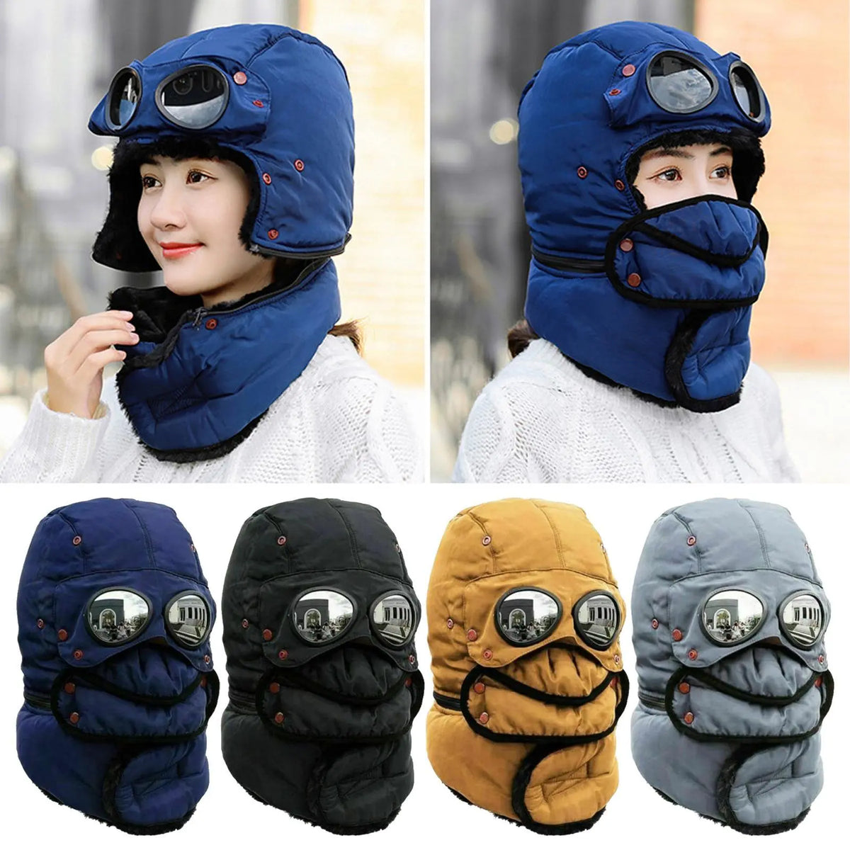 Thermal Windproof Face Cover Beanie Winter Hood Hat