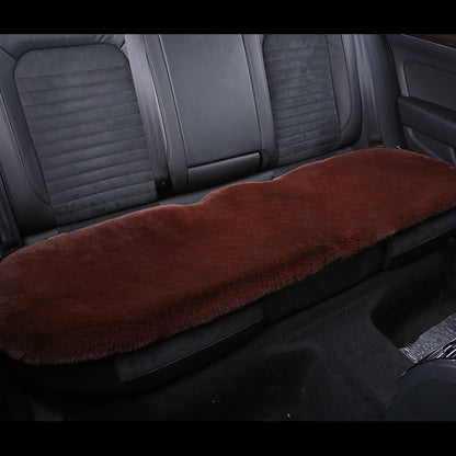 Thick Rabbit Plush Winter Car Seat Cushion Backless Design