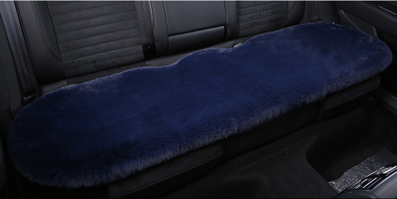 Thick Rabbit Plush Winter Car Seat Cushion Backless Design