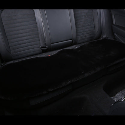 Thick Rabbit Plush Winter Car Seat Cushion Backless Design
