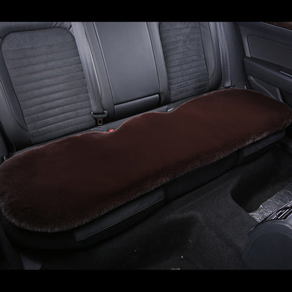 Thick Rabbit Plush Winter Car Seat Cushion Backless Design