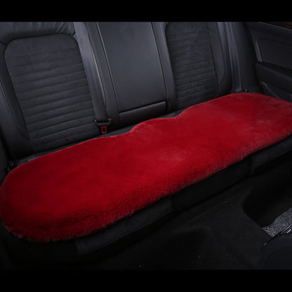Thick Rabbit Plush Winter Car Seat Cushion Backless Design