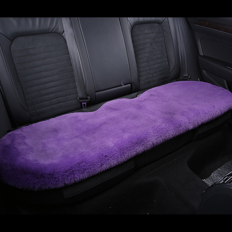Thick Rabbit Plush Winter Car Seat Cushion Backless Design