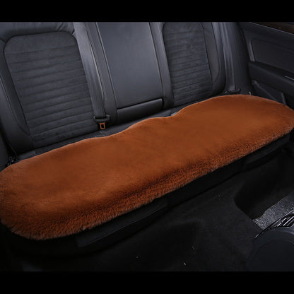 Thick Rabbit Plush Winter Car Seat Cushion Backless Design