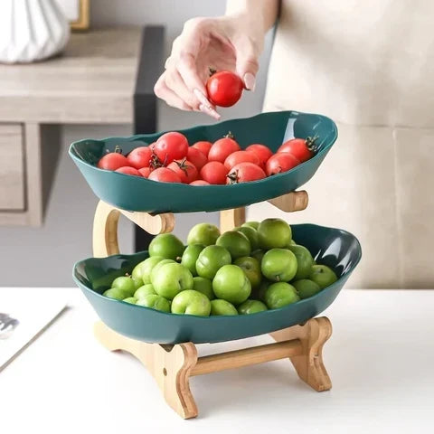 Three Tier Plastic Fruit Bowl Storage Organizer