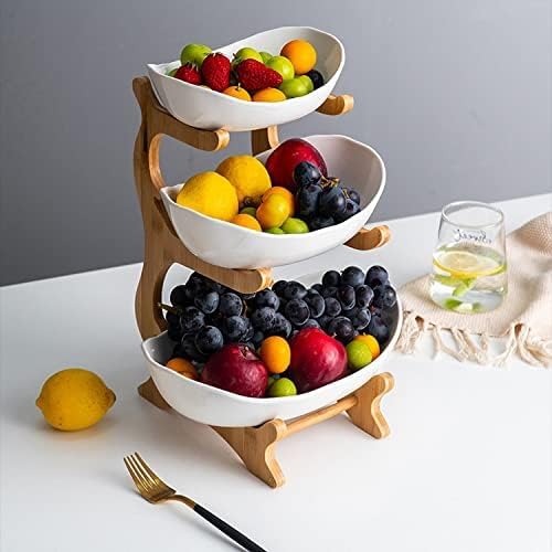 Three Tier Plastic Fruit Bowl Storage Organizer