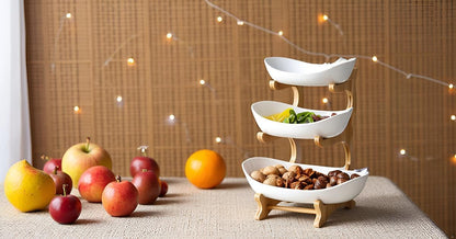 Three Tier Plastic Fruit Bowl Storage Organizer