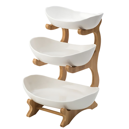 Three Tier Plastic Fruit Bowl Storage Organizer