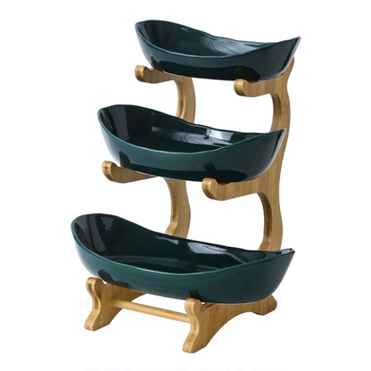 Three Tier Plastic Fruit Bowl Storage Organizer