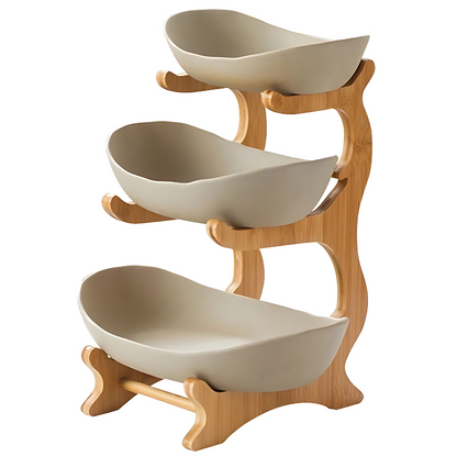 Three Tier Plastic Fruit Bowl Storage Organizer