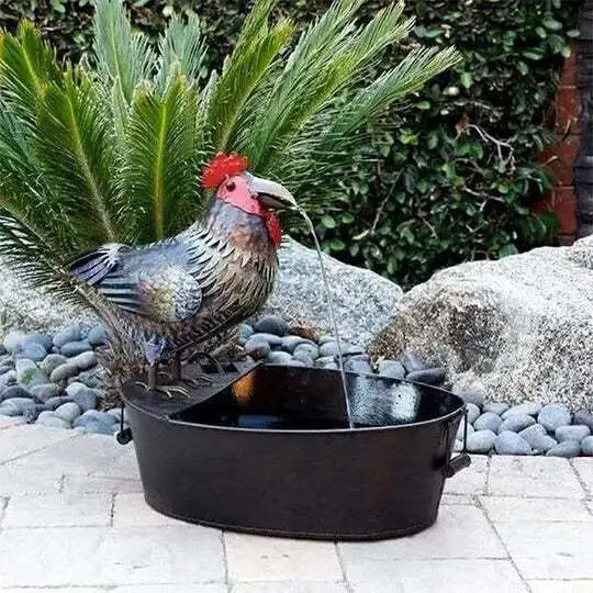 Tiered Animal Waterfall Garden Fountain Outdoor Decor