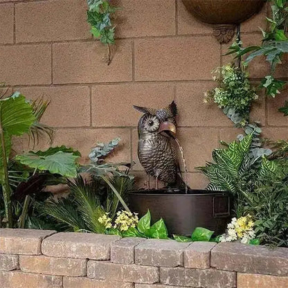 Tiered Animal Waterfall Garden Fountain Outdoor Decor
