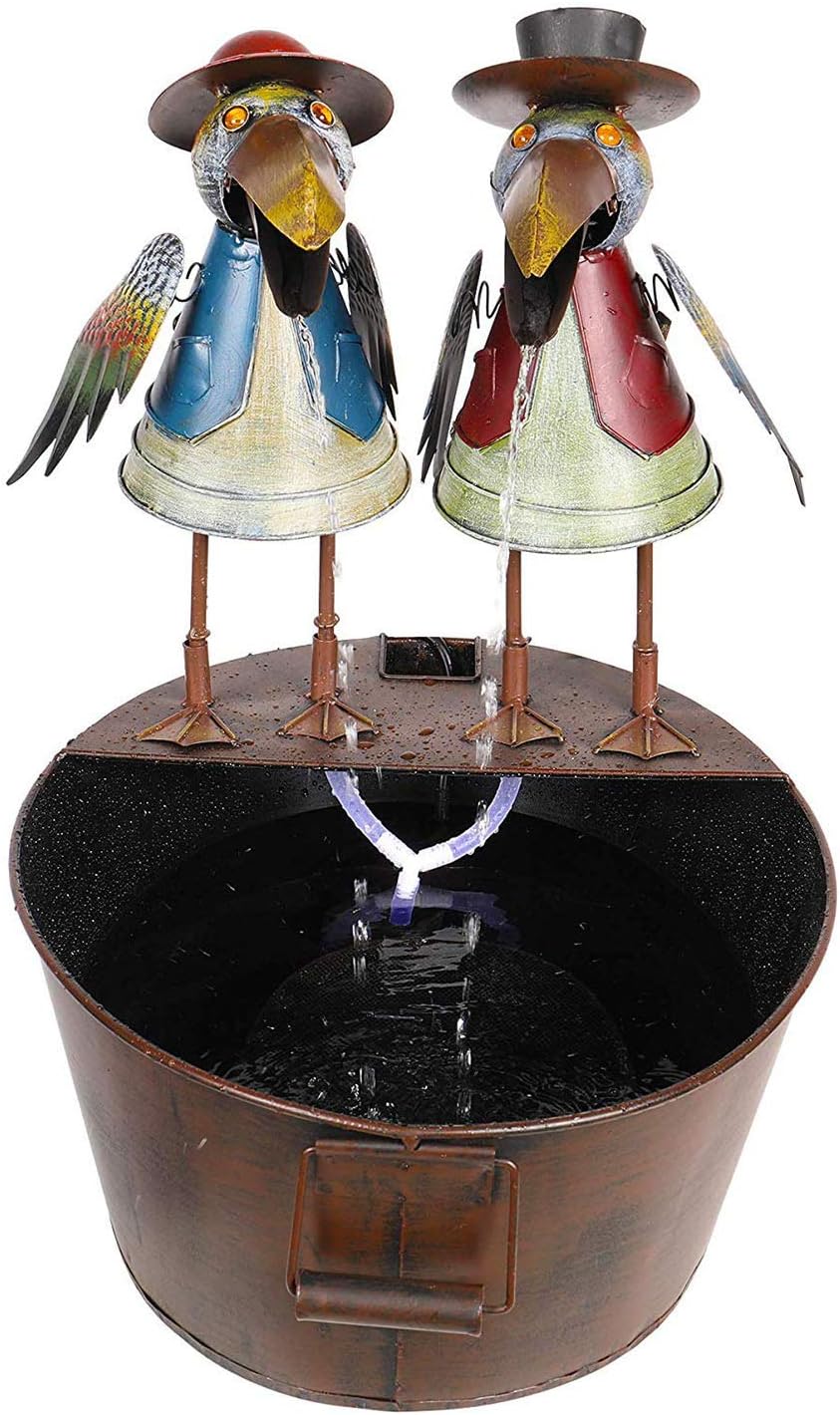 Tiered Animal Waterfall Garden Fountain Outdoor Decor