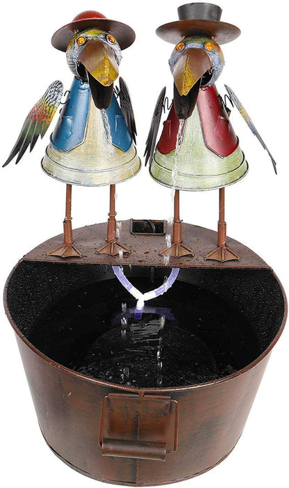 Tiered Animal Waterfall Garden Fountain Outdoor Decor