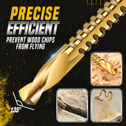 Titanium Coated High Speed Steel Drill Bits Set 6 Pieces