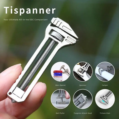 Titanium Pocket Multi Function Wrench Tool