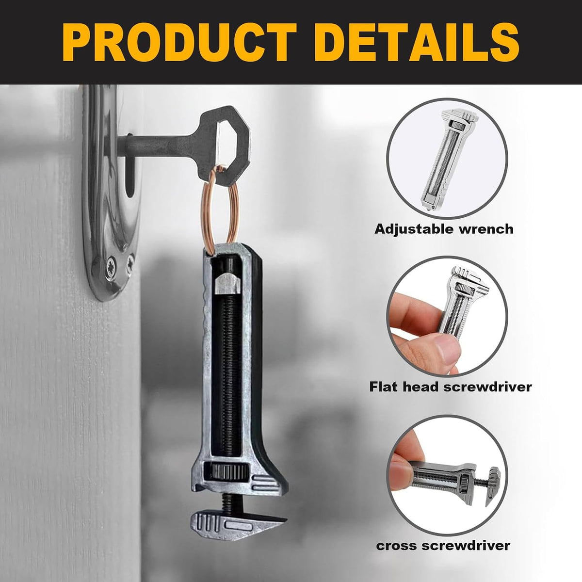 Titanium Pocket Multi Function Wrench Tool
