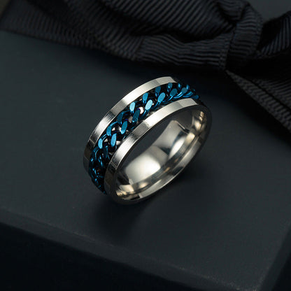 Titanium Steel Spinner Chain Ring with Bottle Opener